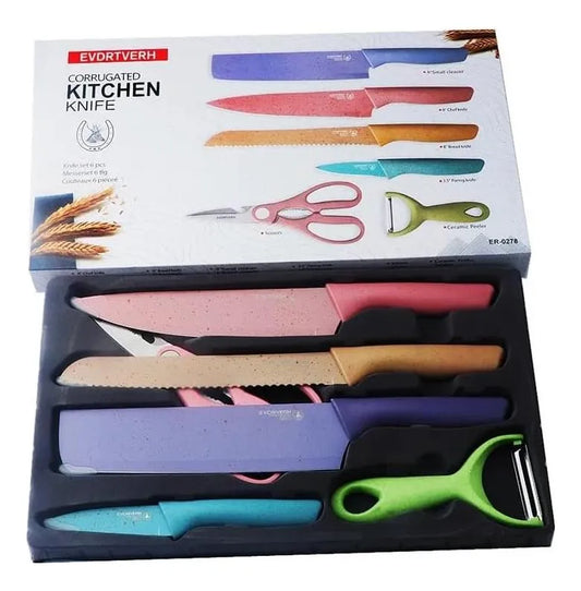 Set de 6 piezas de cuchillo + regalo